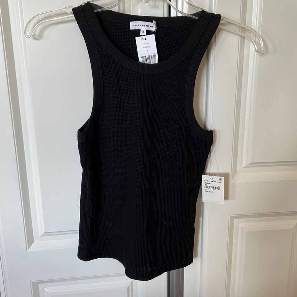 Good American NWT waffle knit tank top